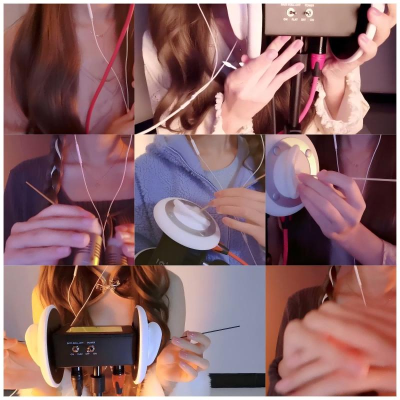 [在线+网盘]B站小熊哄睡日记(曼曼) asmr掏耳朵合集 10V 890MB